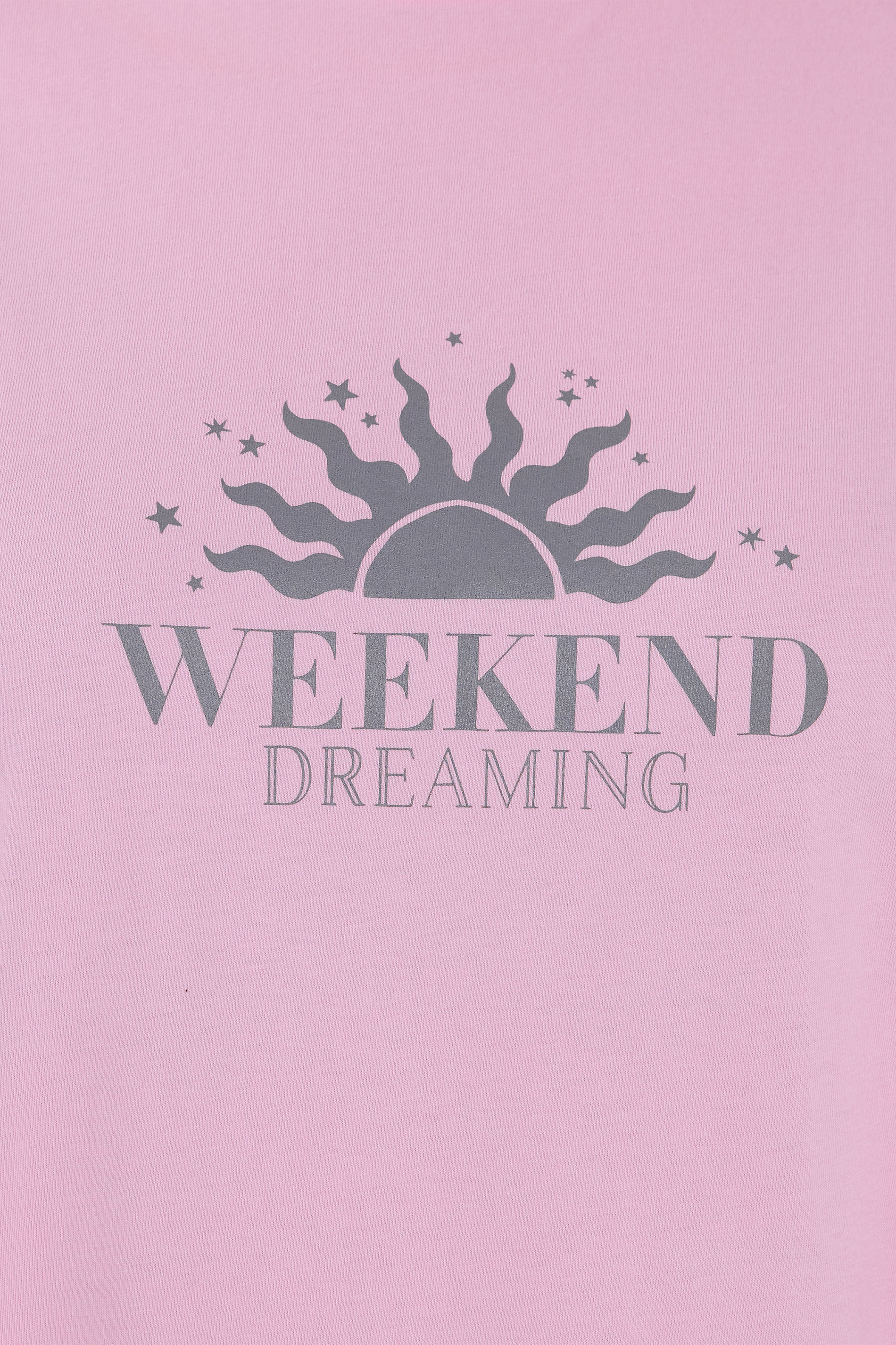 YOURS Plus Size Pink & Grey 'Weekend Dreaming' Pyjama Set | Yours Clothing 4