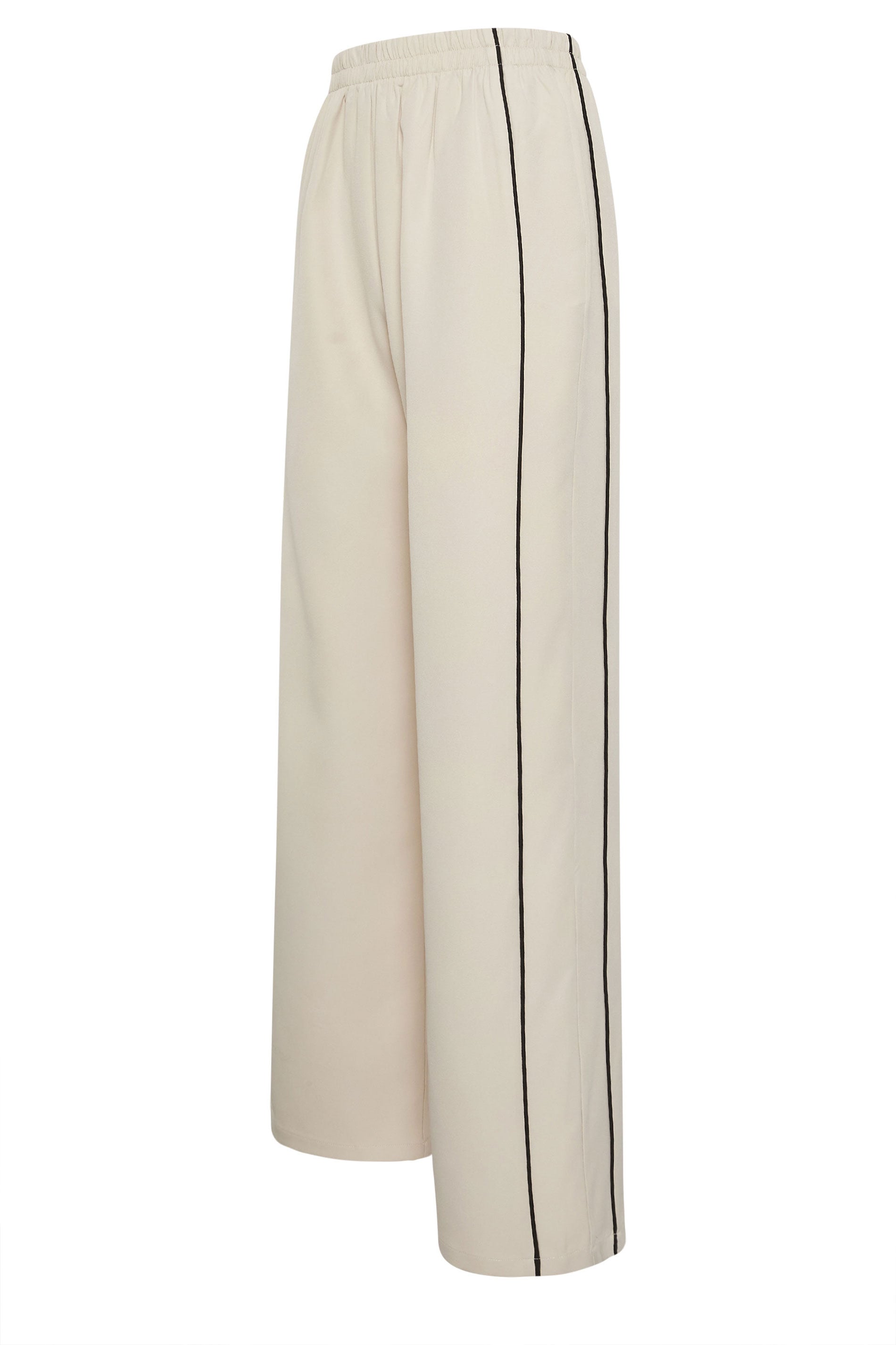 LTS Tall Women's Ivory White Piped Wide Leg Trousers | Long Tall Sally 6