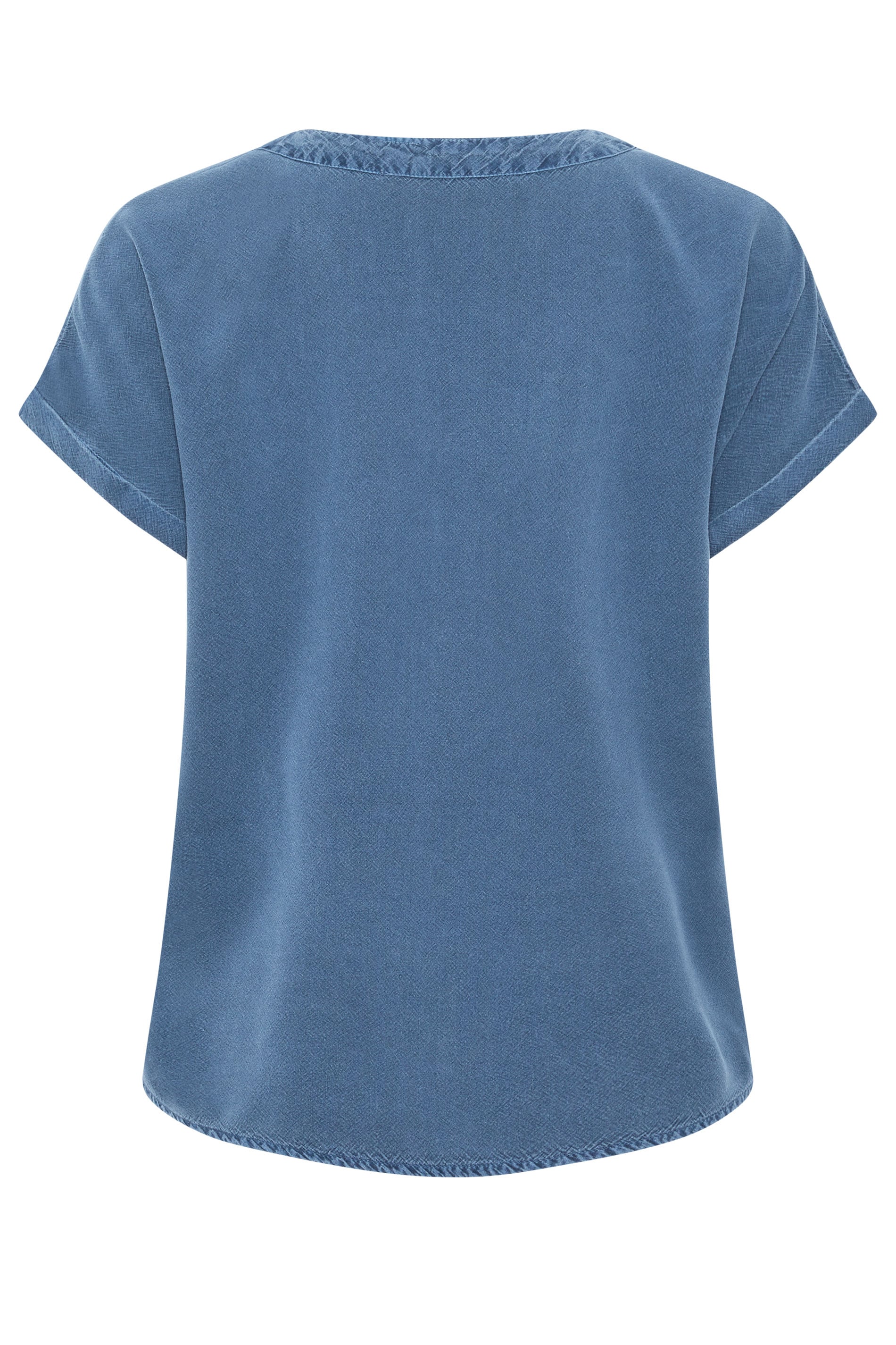 M&Co Denim Blue Button Front Blouse | M&Co 6