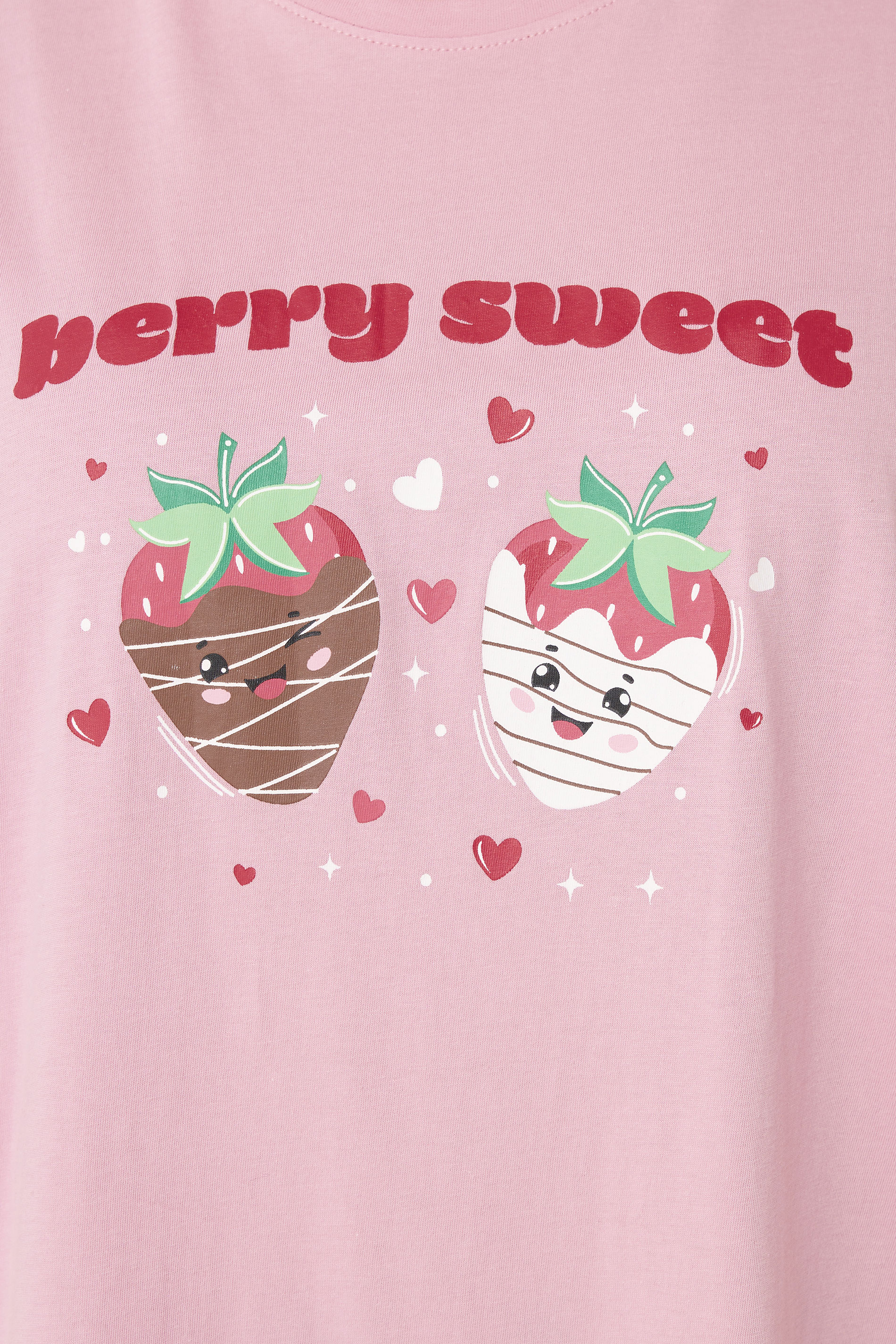 YOURS Plus Size Pink 'Berry Sweet' Wide Leg Pyjama Set | Yours Clothing 4
